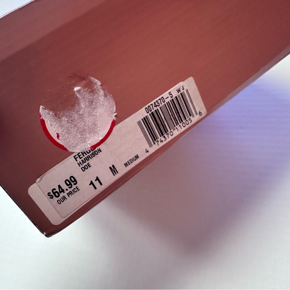 Fergie Harrison Suede Leather Doe Open Toe Bootie Block Heel Size 11 M - Picture 10 of 10